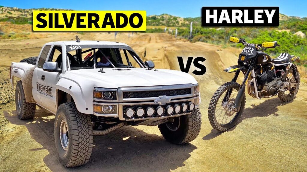 LS Swapped Silverado Prerunner Takes On A Harley Davidson Sportster