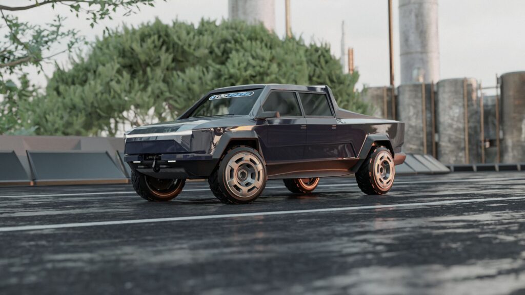 Normal Tesla CyberTruck Rendering