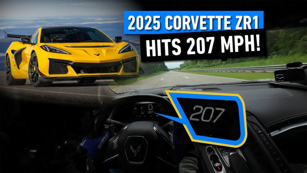 Watch The 2025 Chevrolet Corvette ZR1 Hit 207 MPH