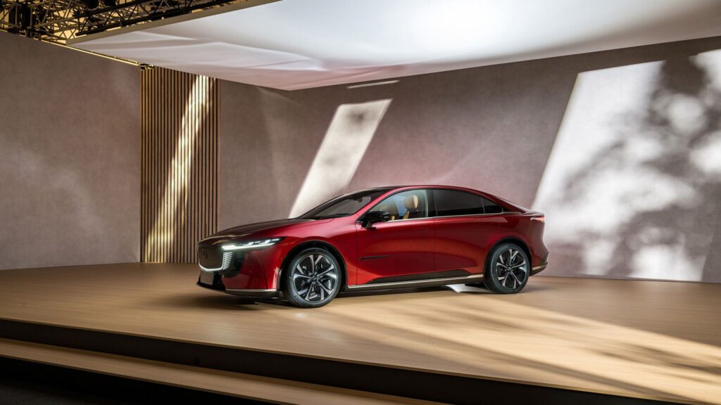 The New Mazda6e Electric Midsize Sedan Debuts In Europe