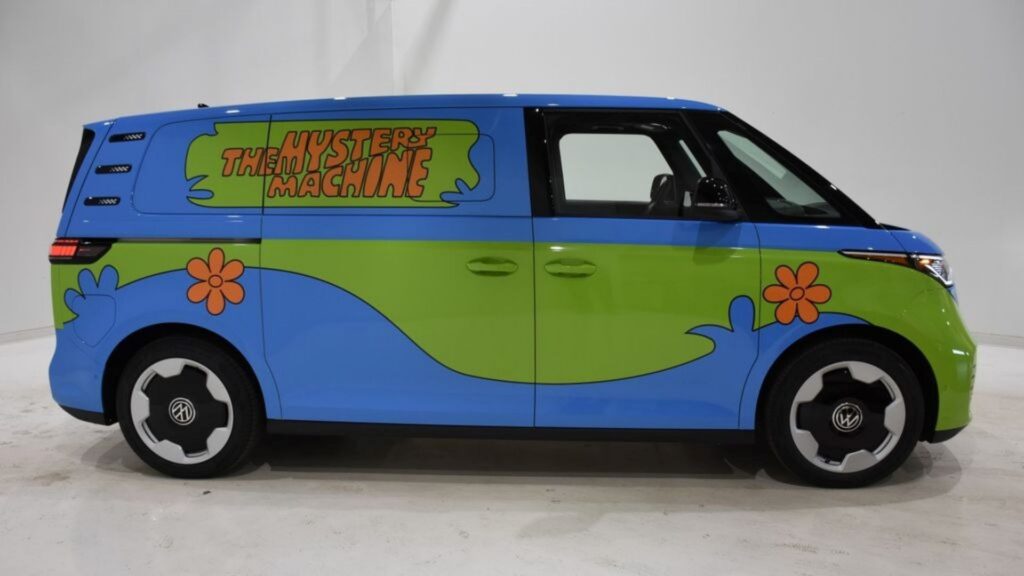 Own A VW ID. Buzz Dressed As Scooby-Doo’s Mystery Machine