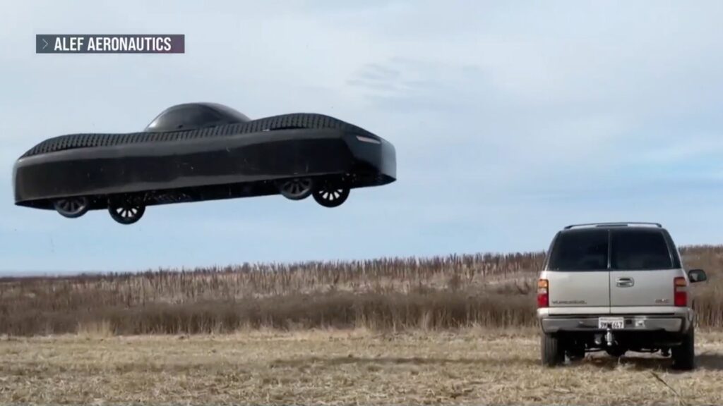 Watch The Alef Flying Car Leapfrog Another Car