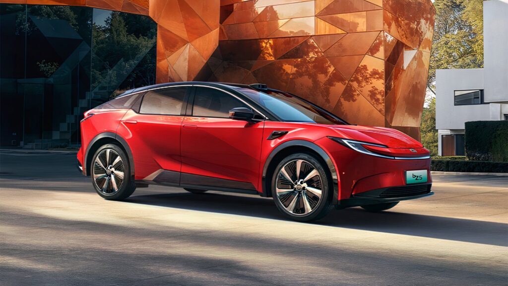 New Toyota bZ5 Coupe-Like SUV Options BYD Batteries